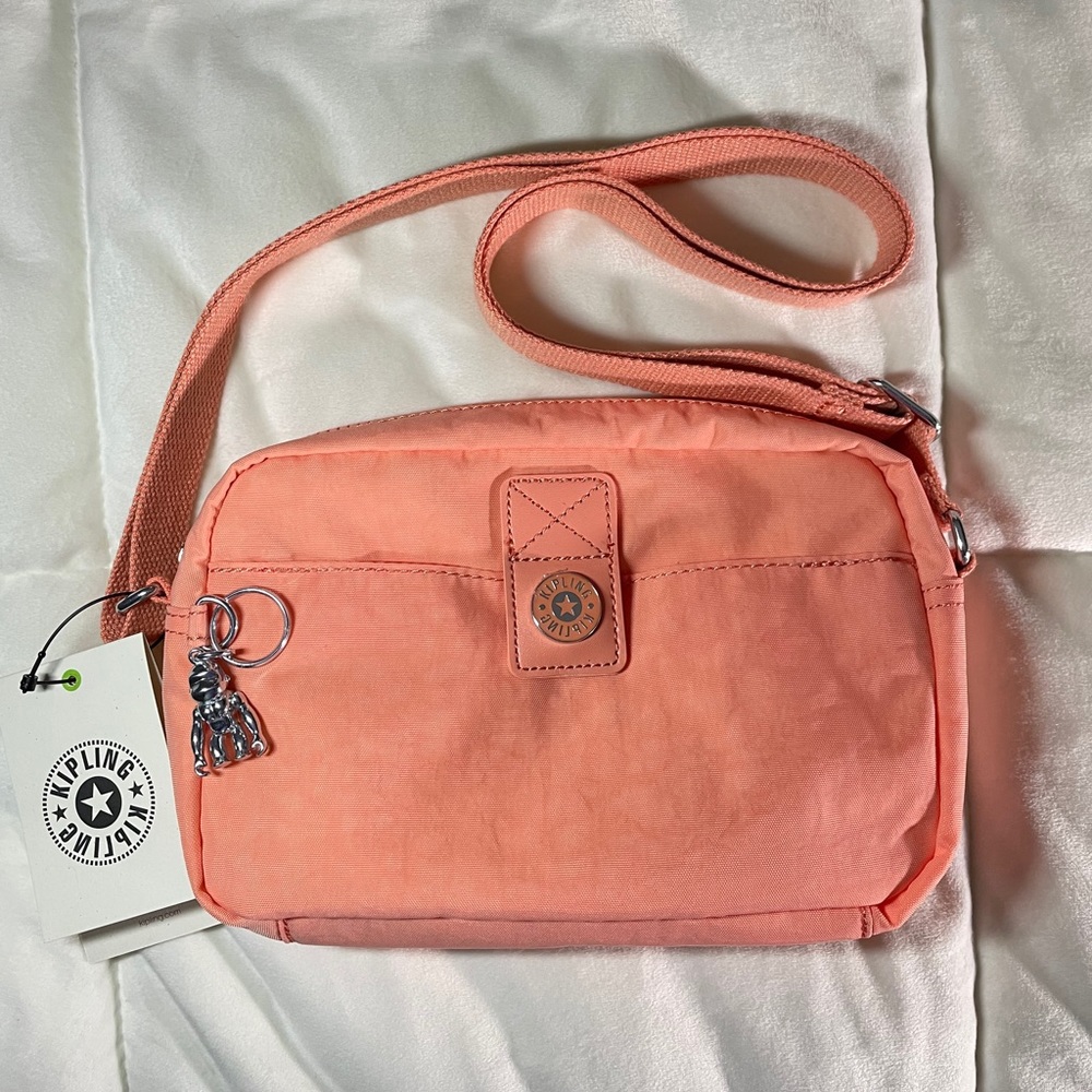 Brand New Kipling Crossbody Bag Peachy Coral Fc